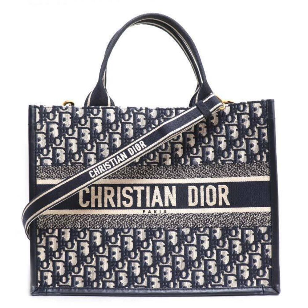Dior Book Tote Oblique Bag Navy Blue